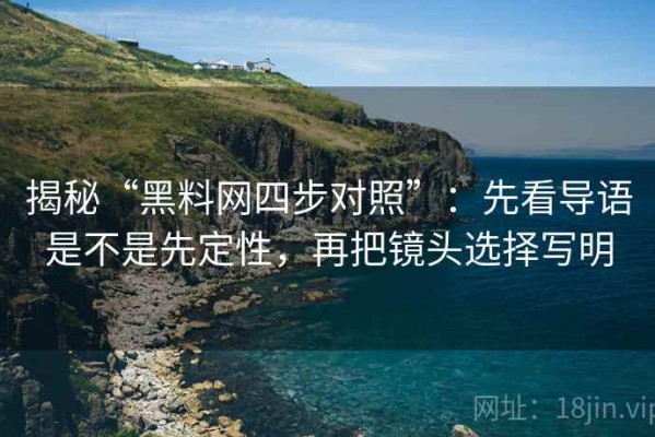 揭秘“黑料网四步对照”：先看导语是不是先定性，再把镜头选择写明
