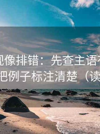 人人影视像排错：先查主语有没有说实，再把例子标注清楚（读完再讲）