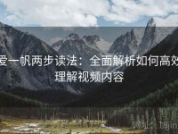 爱一帆两步读法：全面解析如何高效理解视频内容