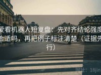 爱看机器人短复盘：先对齐结论强度合适吗，再把例子标注清楚（证据先行）