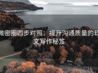 微密圈四步对照：提升沟通质量的软文写作秘笈