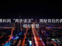 黑料网“两步读法”：揭秘背后的真相与智慧