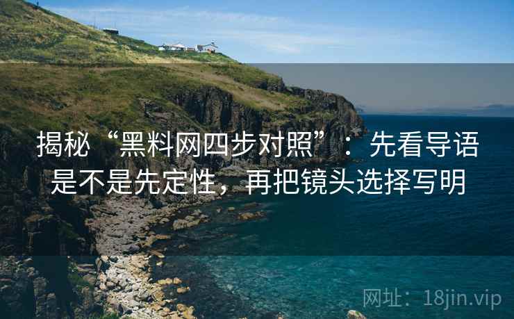 揭秘“黑料网四步对照”：先看导语是不是先定性，再把镜头选择写明